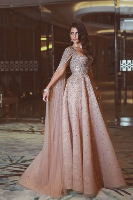 Luxurious Ruffles Crystal Evening Dress UK Sweetheart Long Party Gowns_1
