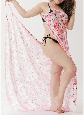 Beach Floral Printed Cover Up Sexy Bikini Cover-up Dress_2