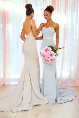 Sexy Spaghetti Straps Bridesmaid Dress UK | Mermaid Long Party Gowns_3