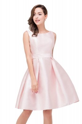 Lovely Pink Sleeveless Short Homecoming Dress UK Zipper Back_2