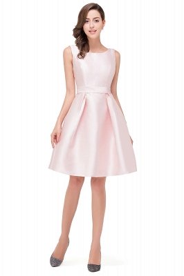 Lovely Pink Sleeveless Short Homecoming Dress UK Zipper Back_6