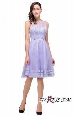 Sleeveless Lavender Lace Short A-Line Mini Homecoming Dress UK_7