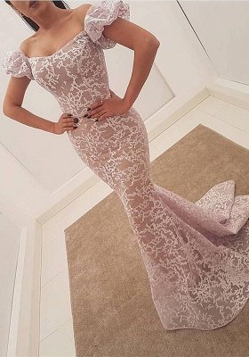 Luxury Bubble Sleeve Evening Dress UK |Mermaid Sequins Prom Party Dress UK_1