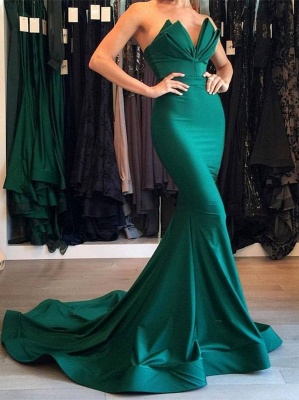Designer Green Mermaid Evening Dress UK Long Party Gowns BA7134_1