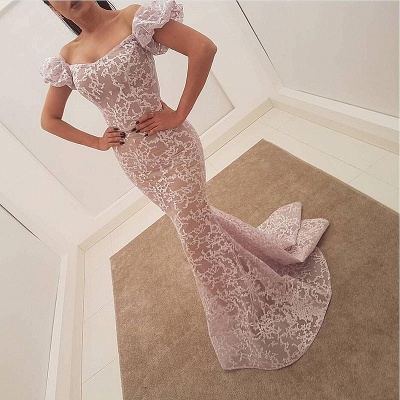 Luxury Bubble Sleeve Evening Dress UK |Mermaid Sequins Prom Party Dress UK_3