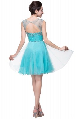 Luxurious Illusion Cap Sleeve Cocktail Dress UK Beadings Crystals Tulle Short Homecoming Gown CPS170_3