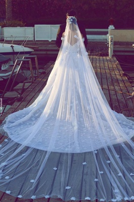 Elegant Off-the-Shoulder Wedding Dresses UK Open Back Appliques Bridal Gowns_3
