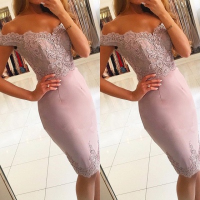 Sexy Off-the-Shoulder Short Prom Dress UK | Lace Mermaid Homecoming Dress UK_3