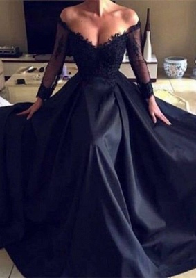 Luxury Long Sleeve Lace Evening Dress UK Long Formal Wears_1