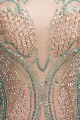 Split Beadings Scoop Gorgeous Mermaid Sleeveless Prom Dress UK_3