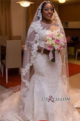 Plus Size Wedding Dress, Long Sleeve Bridal dresses BA3984_1