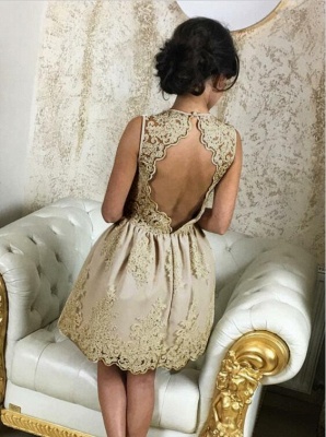Lovely Lace Appliques Short Homecoming Dress UK_4