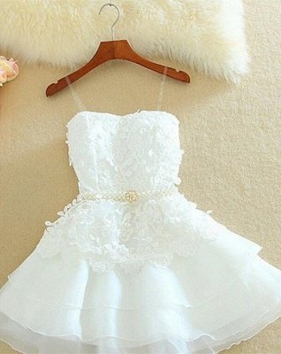Lovely Sweetheart Mini Homecoming Dress UK Lace Appliques Layered_4