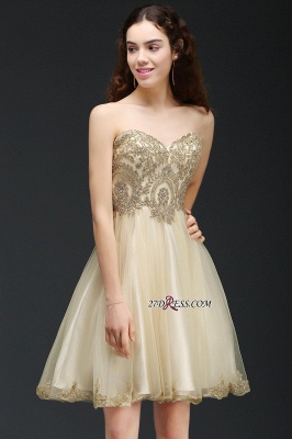 Lovely Sweetheart Short Appliques Lace-Up Homecoming Dress UK_10