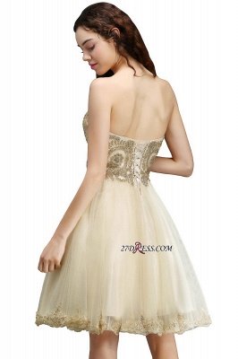 Lovely Sweetheart Short Appliques Lace-Up Homecoming Dress UK_8
