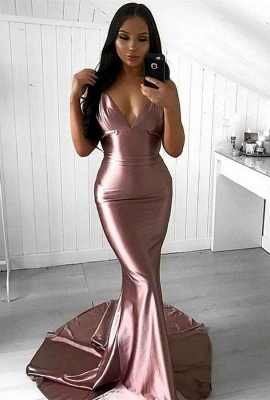 Sexy V-Neck Prom Dress UK | Mermaid Long Evening Gowns_2