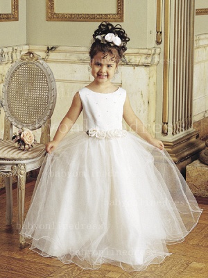 Designer Flowers Little Girls Pageant Gowns Tulle Princess for Sale_1