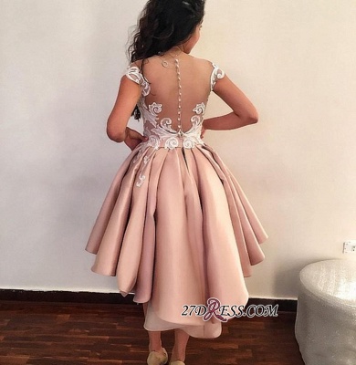 Lace ruffles short prom Dress Pink homecoming Dress UK  BA8007_2