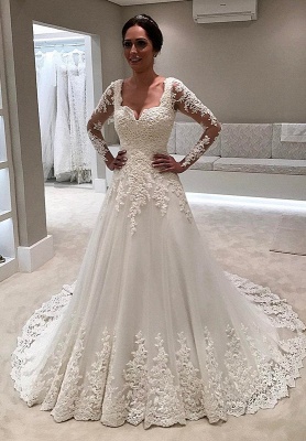 Long Sleeve Wedding Dress | Lace Bridal Gowns On Sale_1