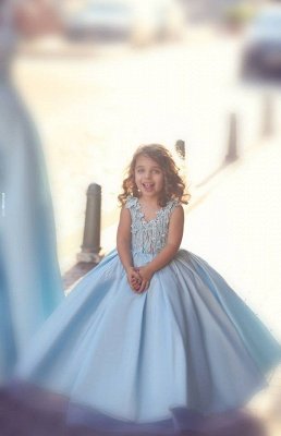Flowers Straps A-line Mother And Daughter Prom Dress UK Ball Gown BA4321_7