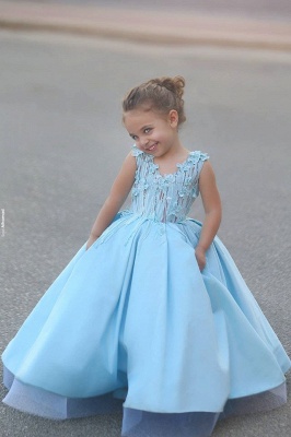 Flowers Straps A-line Mother And Daughter Prom Dress UK Ball Gown BA4321_8