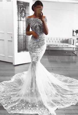 Elegant Long Sleeve Lace Wedding Dress | 2019 Sexy Mermaid Bridal Gowns On Sale_1