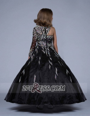 Glamorous Jewel Floor-length Girl Pageant Dress Ball Gown With Crystals_6