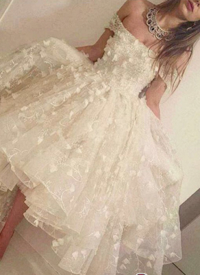 Off-the-shoulder Hi-Lo 3D-Floral-Appliques Romantic Prom Dress UKes UK LY135_3
