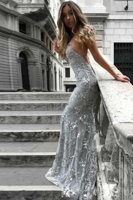Gorgeous V-neck Long Prom Dress UK Mermaid Sequins Party Dress UK BA7489_4