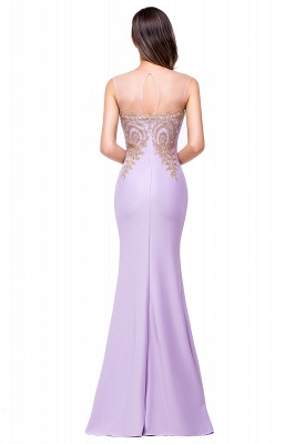 Elegant Illusion Appliques Mermaid Prom Dress UK Zipper Floor-length_3
