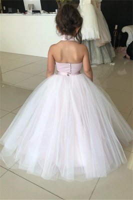 Flower Lovely Two-Pieces Sweetheart Tulle Pink Appliques Girl Dresses_3