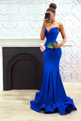Royal Blue Mermaid Prom Dress UK Evening Dress UK BA8094_1
