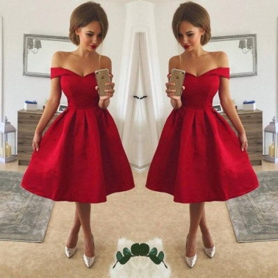 Sexy Red Off-the-Shoulder Homecoming Dress UK |Short Prom Dress UK_3