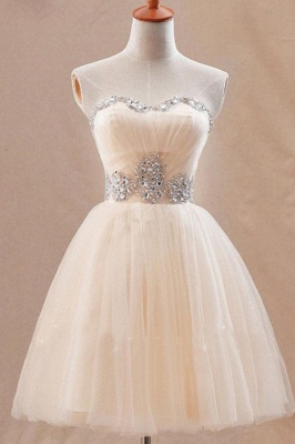 Cute Sweetheary SHort Tulle Homecoming Dress UK With Crystals BA7344_1