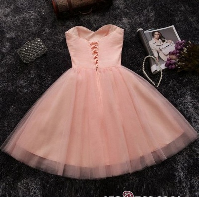 Crystals Sweetheart-Neck Sexy A-line Short Pink Homecoming Dress UKes UK_4